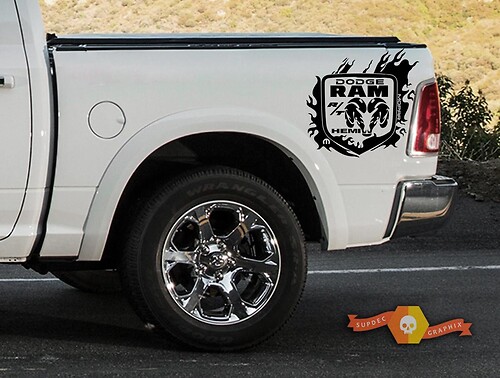 Dodge Ram 1500 2500 RT HEMI Truck Bed Box graphic decal sticker kit custom mopar