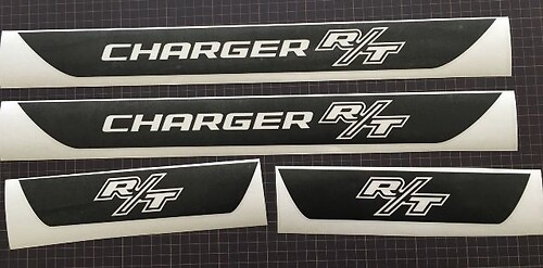 R/T Dodge Charger Vinyl Door Sill Stickers Decals HEMI 2006 2007 2008 2009 2011-2018