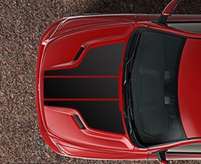 RAM 1500 Sport Hood 3pc Sticker Decal Stripe Set Plain Racing Stripe HEMI 5.7 MOPAR