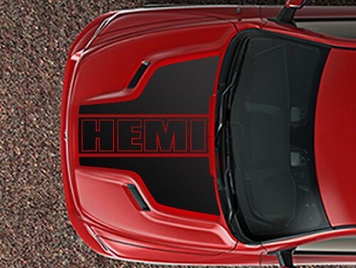 RAM 1500 Sport Hood 3pc Sticker Decal Stripe Set HEMI OUTLINE 5.7 MOPAR DODGE