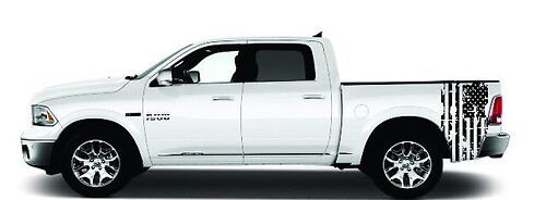 Chevy Silverado അമേരിക്കൻ ഫ്ലാഗ് ബെഡ് സ്റ്റിക്കർ ഡീക്കൽ സെറ്റ് ഷെവ്രൊളെ ജിഎംസി സിയെറ 2014
