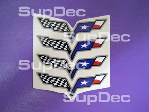 4 corvette c6 Wheel center cap Stickers Decals