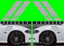 2X Dodge CHARGER Scat Pack Hash Stripes 2015-2018 Vinyl Sticker Decal HELLCAT SRT RT SXT Scatpack 2