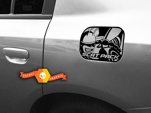 SCAT PACK Dodge Charger Gas Door Sticker Decal 2018 2016 2017 SRT 392 Part emblem badge Scatpack