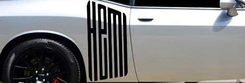 CUDA HEMI Text Logo Sticker Decal Graphic Vinyl Challenger Charger SRT RT RAM