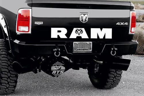 DODGE RAM HEMI 1500 2500 3500 1x DECAL back graphics vinyl decal sticker logo