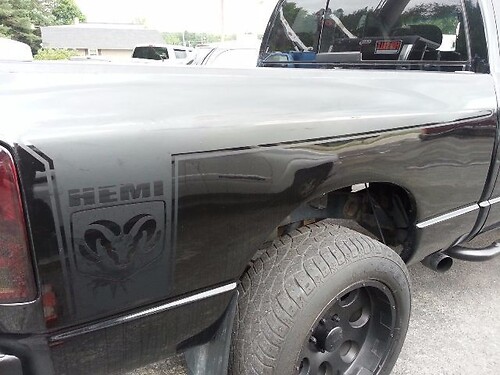 Dodge Ram Bedside Sticker Decal Set Ram Head Hemi Choose Color