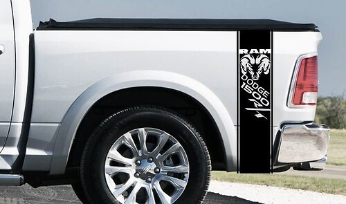 Dodge Ram 1500 RT HEMI Truck Bed Box graphic Stripe decal sticker tailgate srt