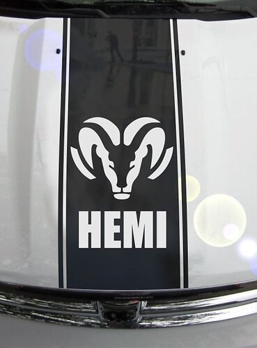 1500 2500 3500 Ram Truck Hood Stripes Vinyl Decal Sticker Graphic DH-004B