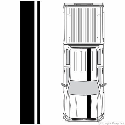 Chevy Silverado GMC Sierra Single Offset Rally Racing Stripes Stripe Stickers Decals