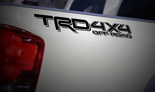 TRD 4x4 OFF ROAD Matte Black Toyota Tacoma 2016 Vinyl Decals Stickers