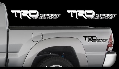 TRD SPORT ເດັດ Toyota Tacoma Racing Truck Bed Vinyl Stickers X2 2006-2011
