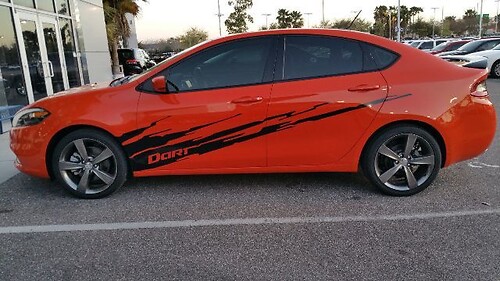 Dodge Dart splash decal sticker 2 SIDE