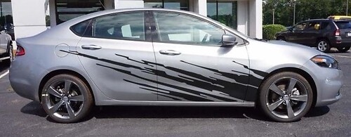 2013-2017 Dodge Dart splash style decal sticker set blank