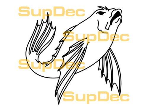 FISH Vinyl Art Wall  Window Bathroom Sticker Decal removable #8