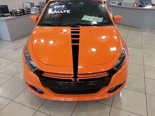 2013-2017 Dodge Dart Strobe Hood stripe decal sticker
