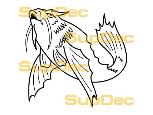 FISH Vinyl Art Wall  Window Bathroom Sticker Decal removable #9