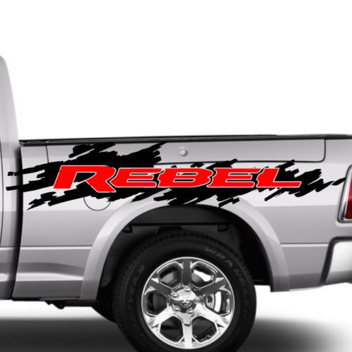 2 Color Dodge Ram Rebel Splash Grunge Logo Truck Vinyl Sticker Decal Graphic
