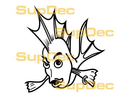FISH Vinyl Art Wall  Window Bathroom Sticker Decal removable #12