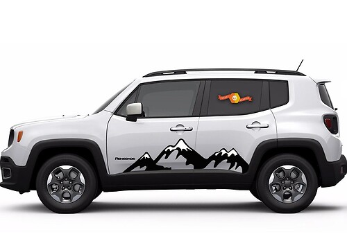 Vinyl Graphics Snow Mountain Car Sticke Hood Sticker Decal For Jeep Renegade Cherokee
