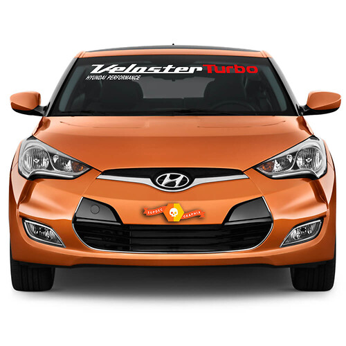 Windshield Sticker Decal Fits HYUNDAI Veloster Turbo 2011, 2012, 2013 to 2017