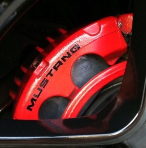 Mustang 6X Brake Caliper High Temp. Vinyl Decal Stickers