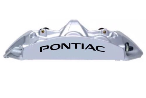 Pontiac Curved Brake Caliper High Temp Vinyl Decal Stickers (8) (Any Color)