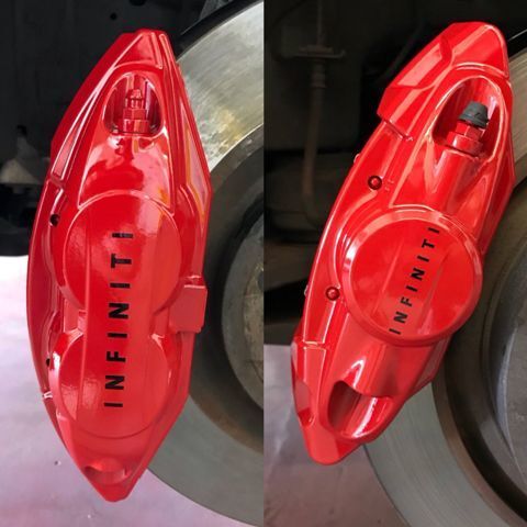 Infiniti Brake Caliper High Temp. Vinyl Stickers Decals (choose Color)