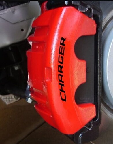 Dodge Charger Brake Caliper High Temp Vinyl Decal Stickers (Any Color) 8X Now