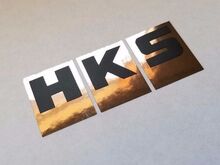 HKS Sticker decal vinyl racing turbo power Flat Black Black chrome other colors 2