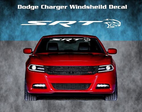 Dodge Charger Srt Hellcat Windshield Vinyl Decal Sticker Graphic Banner Hemi