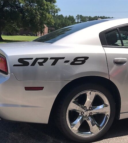 2 SRT-8 Dodge charger back fenders vinyl Stickers Decals Hemi mopar Graphics logo sport 2023