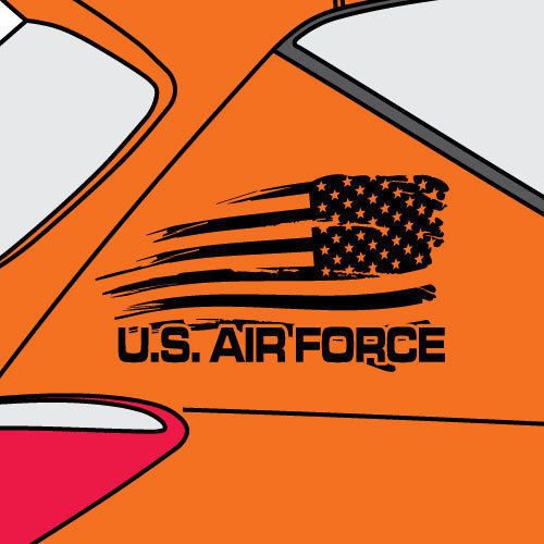 U.S. Air Force Distressed American Flag Graphic Vinyl Decal Sticker Side Nissan - 