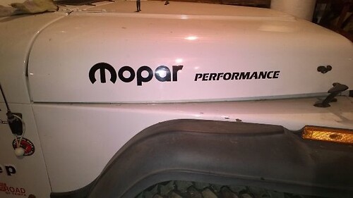 MOPAR PERFORMANCE hood Sticker Decal JEEP WRANGLER 4X4 Color options