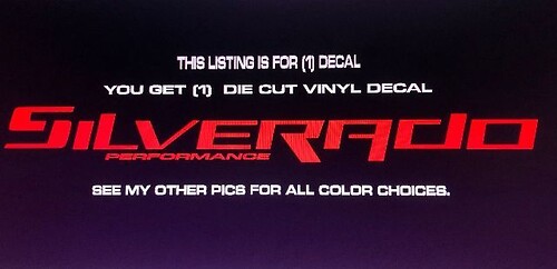 FITS 1980-2018 CHEVY SILVERADO WINDOW, TAILGATE, BODY, HOOD Stickers Decals various sizes