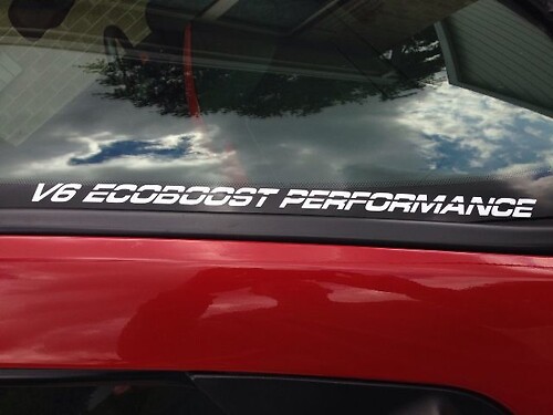 2 VINYL Stickers Decals Hood Window FITS V6 ECOBOOST PERFORMANCE
