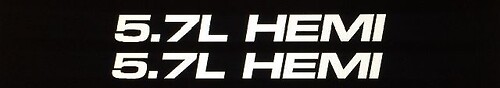 1 Pair 5.7L HEMI Vinyl Stickers Decals For Ford, Dodge, Chevy. 13