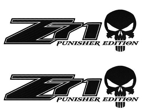 Chevy Z71 Punisher 4X4 Off Road Stickers Decals truck Silverado Chevrolet