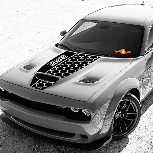 Dodge Challenger 392 Scat Pack Honeycomb Hood Decal Sticker
