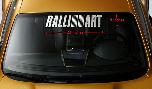 MITSUBISHI RALLIART EVO WRC RACING Windshield Banner Vinyl Decal Sticker 23x5