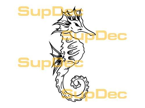 Seahorse Vinyl Art Wall  Window Bathroom Sticker Decal #3