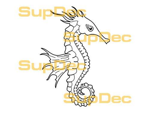 Seahorse Vinyl Art Wall  Window Bathroom Sticker Decal #4