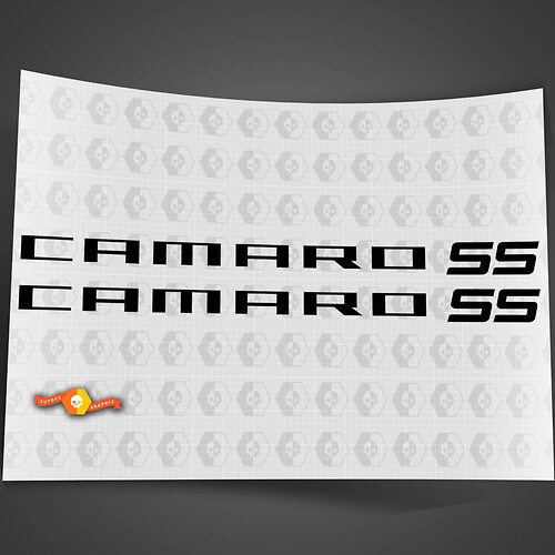 Camaro Ss Lettering Decal Pair Of 2 Stickers Car Truck Window Wall Chevrolet