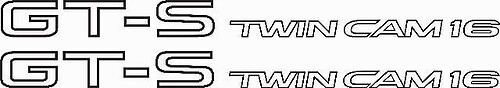 GT-S Twin Cam 16 AE86 vinyl Sticker Decals - SET of 2