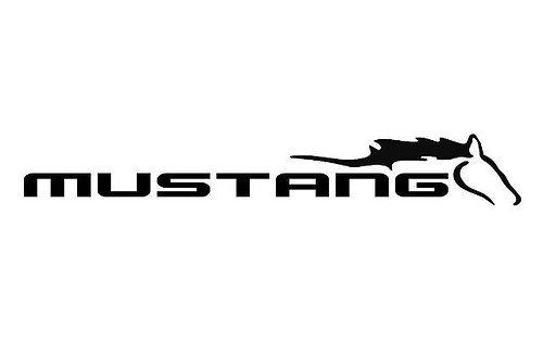 Mustang - Vinyl Decal Sticker - Black - Ford Race Car Cobra GT V8 V6 Racing