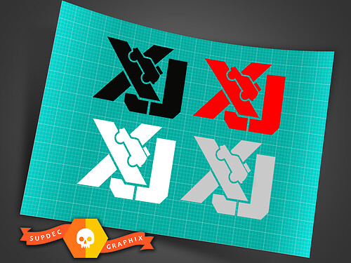 4x Jeep Cherokee XJ DStickers Decals