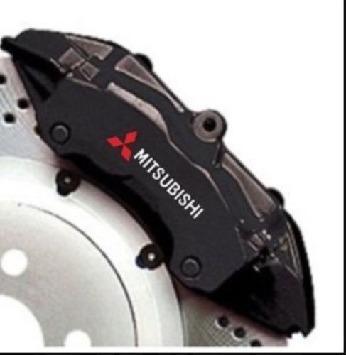 Mitsubishi Brake Caliper High Temp Vinyl Decal Stickers (Any Color) 4X