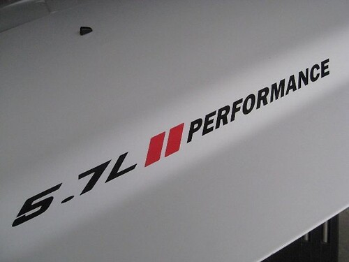 5.7L PERFORMANCE Hood Stickers Decals w/RED Stripes Dodge Ram 1500 2500 3500 Hemi V8