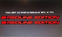 2018 Redline Edition Stickers Decals For Silverado, Camaro, Cruze, Malibu, Colorado, Trax 2