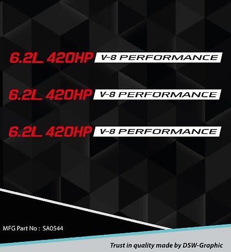 New 6.2l Performance Hood Decal Sticker Emblem Chevy Camaro Ss Rs Ls3 Sa0544